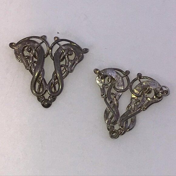 Sterling Silver Two Head Celtic Horse Pendant - Picture 4 of 16